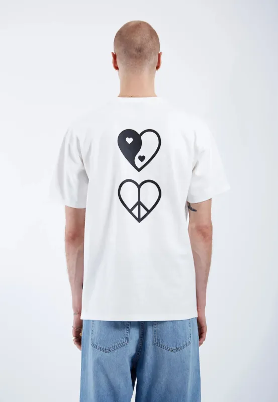 Trooper Tee - Off White Heart Script sold by Dr. Denim