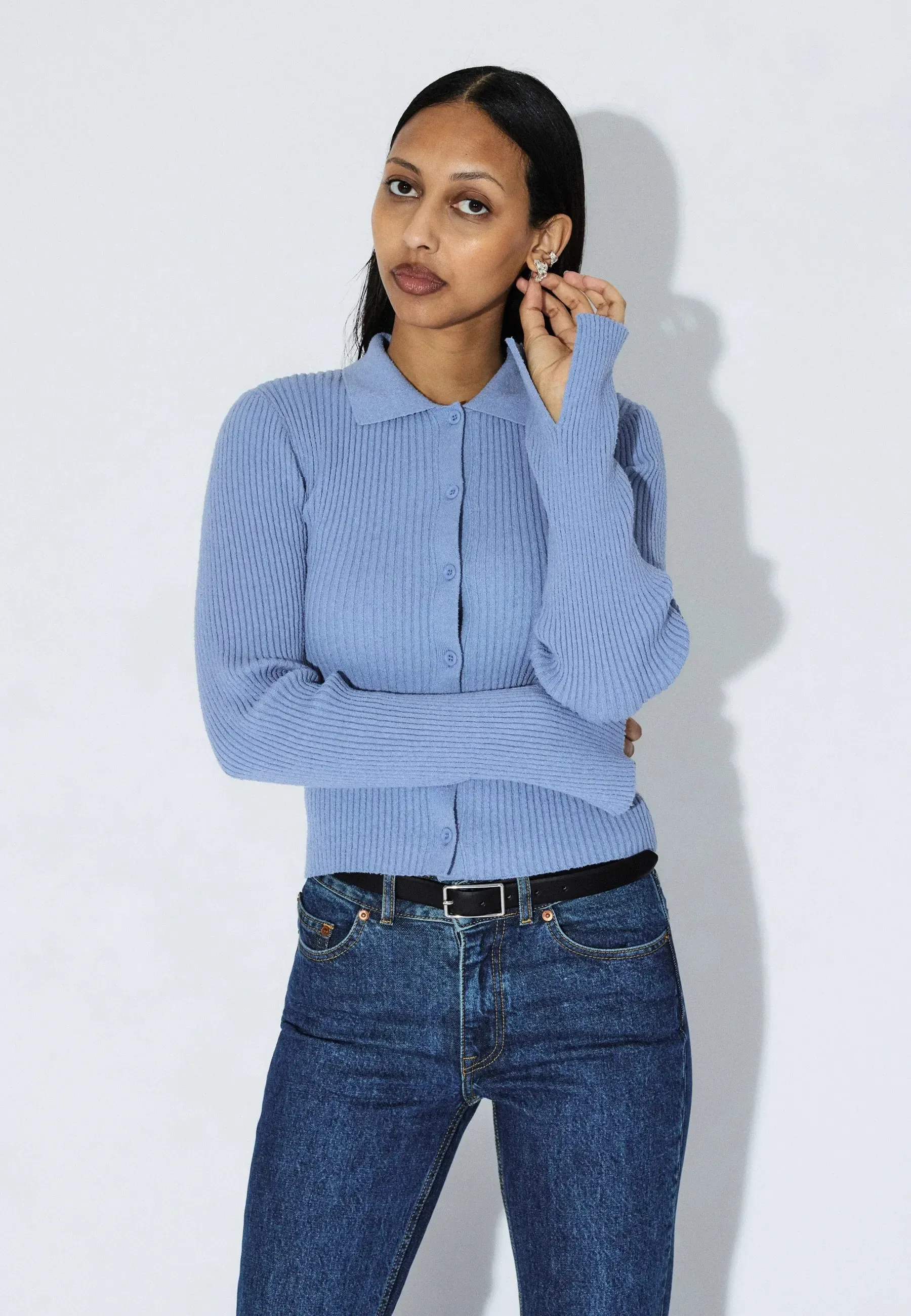 Eliza Knit Top - Dull Blue sold by Dr. Denim product image thumbnail 5