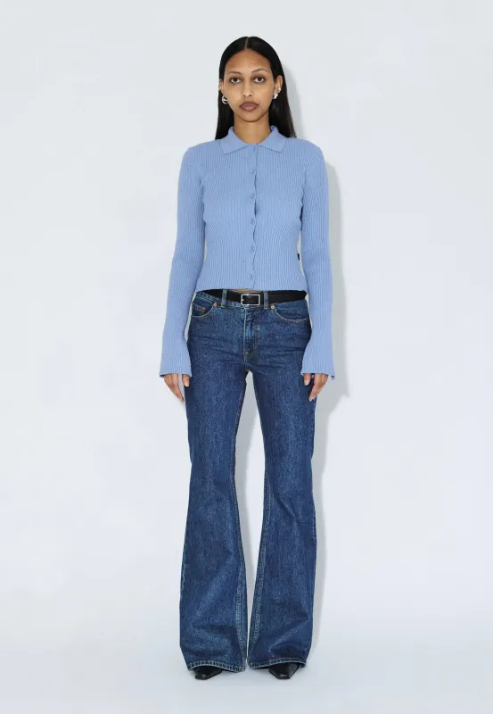 Eliza Knit Top - Dull Blue made by Dr. Denim