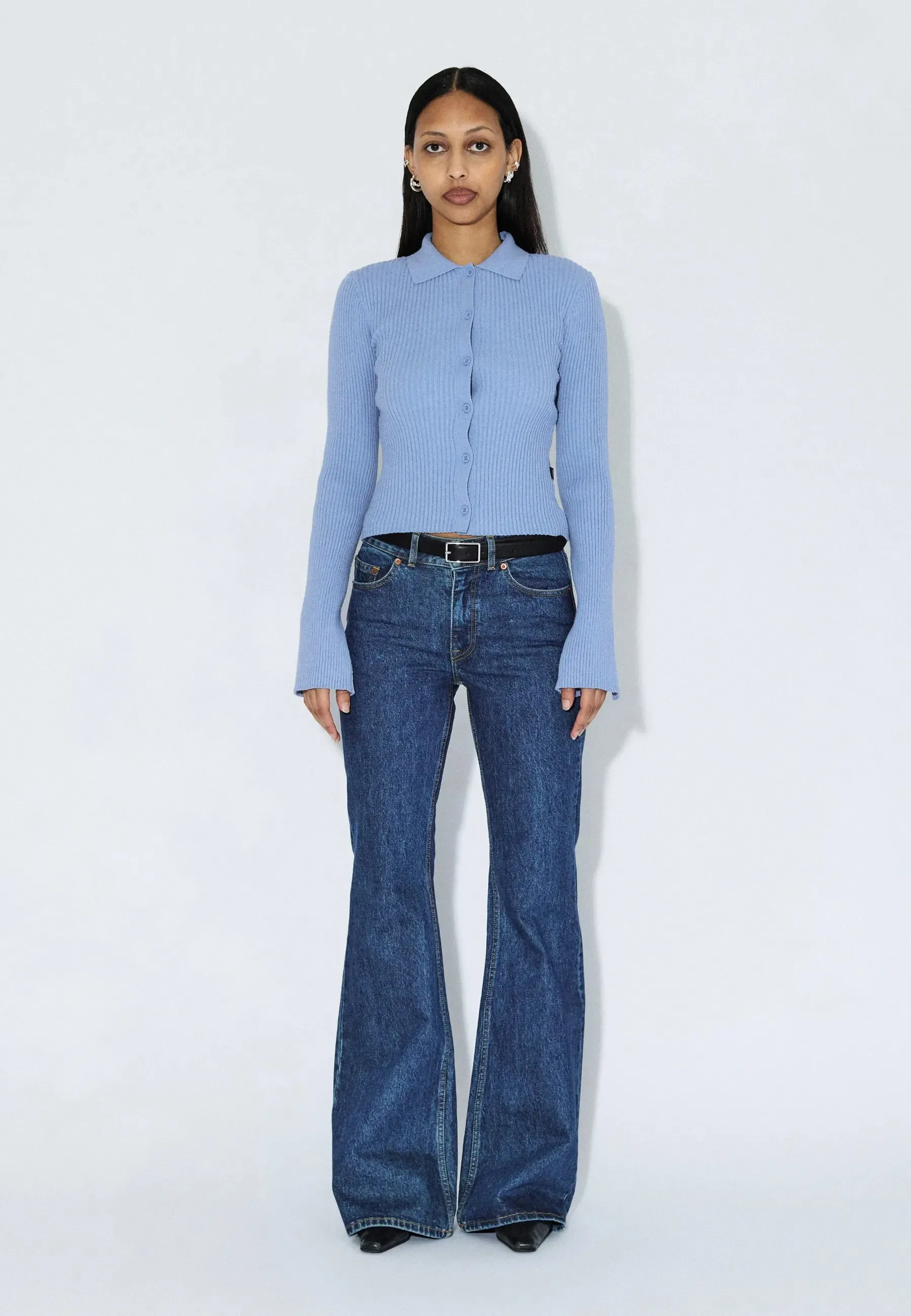 Eliza Knit Top - Dull Blue sold by Dr. Denim