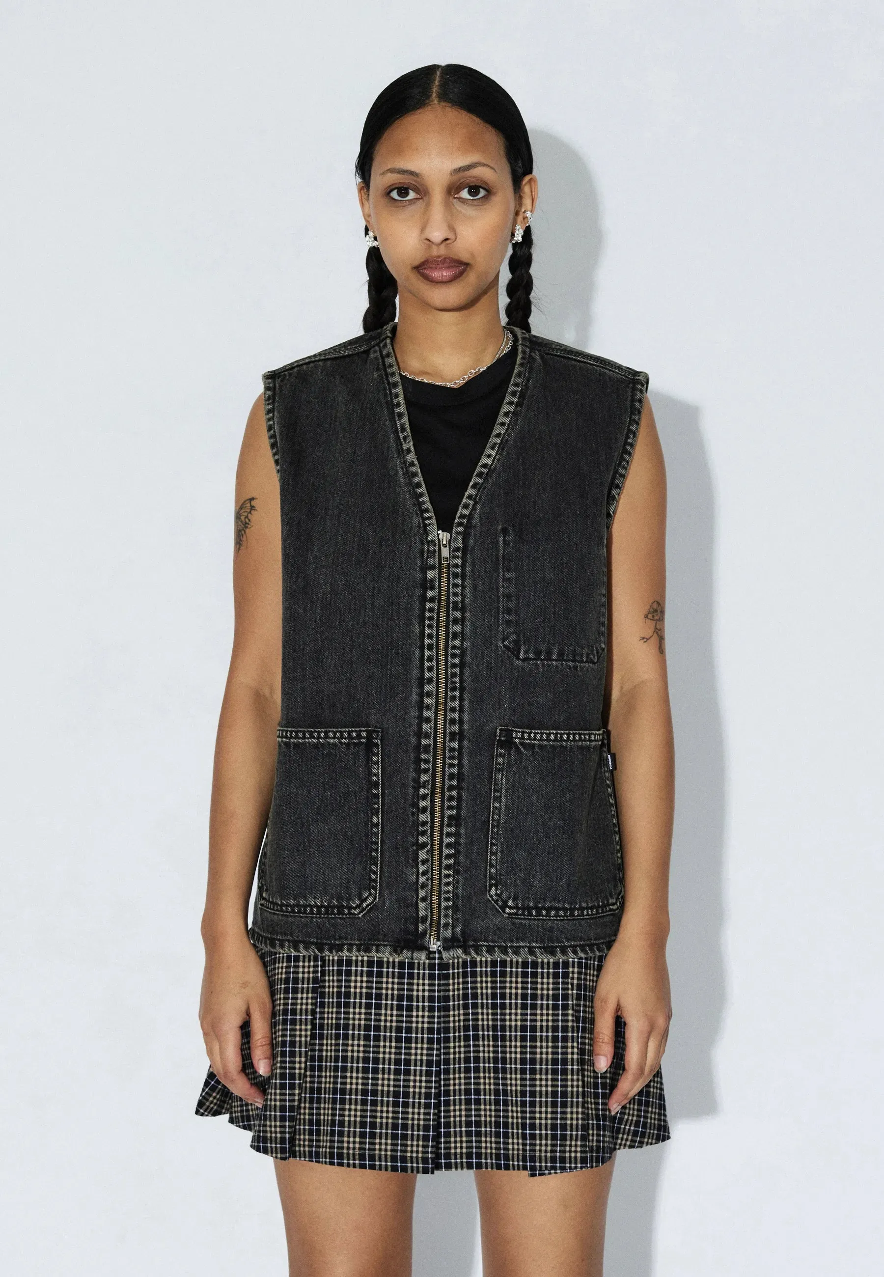 Enver Worker Vest - Aged Black sold by Dr. Denim product image thumbnail 5