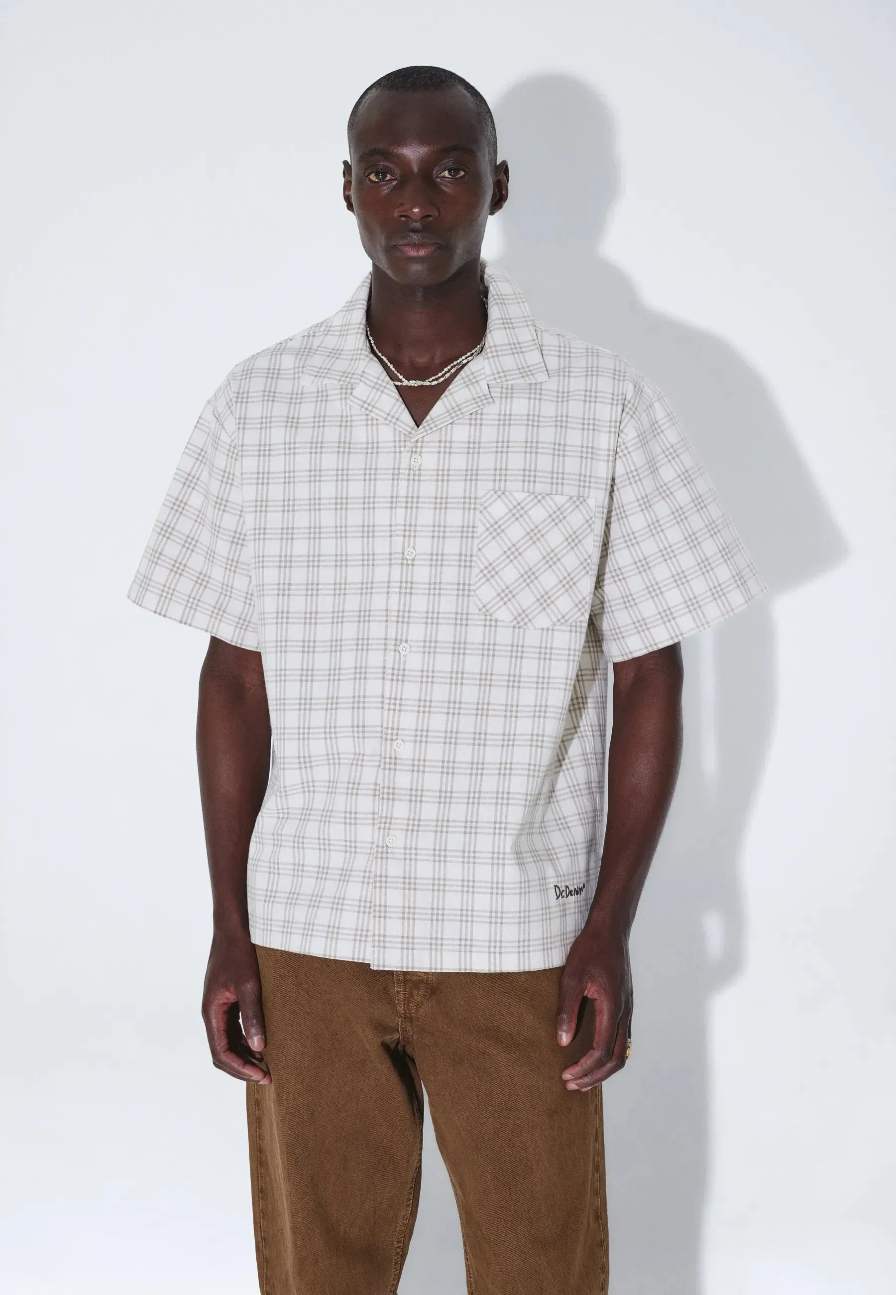 Mile Shirt - Ecru Summer Check sold by Dr. Denim product image thumbnail 3