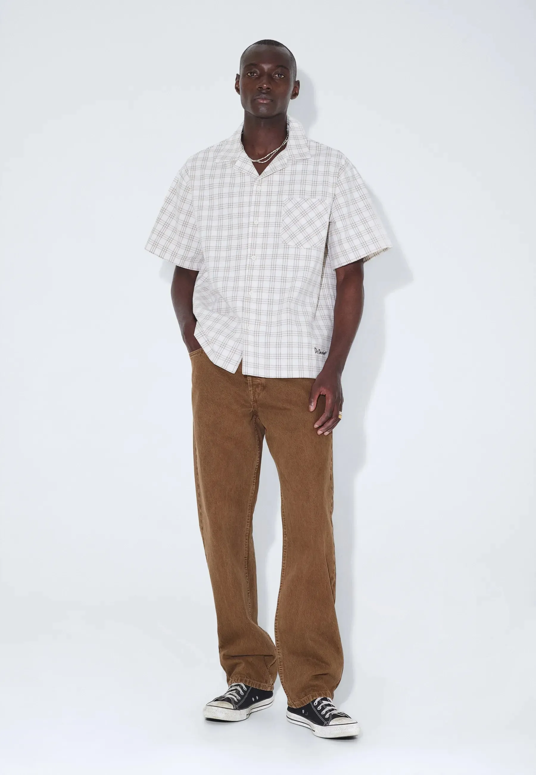 Mile Shirt - Ecru Summer Check sold by Dr. Denim