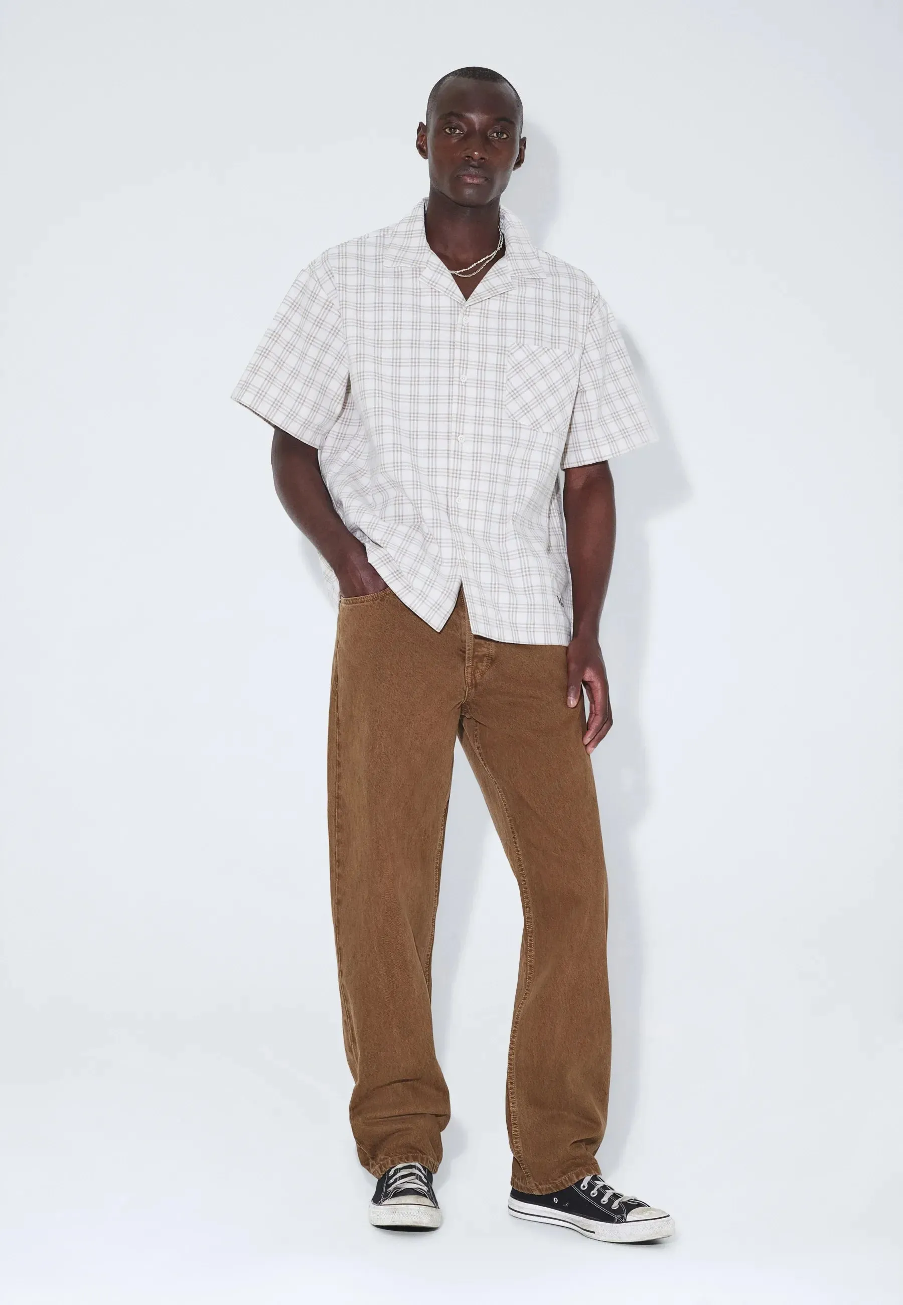 Mile Shirt - Ecru Summer Check sold by Dr. Denim product image thumbnail 5