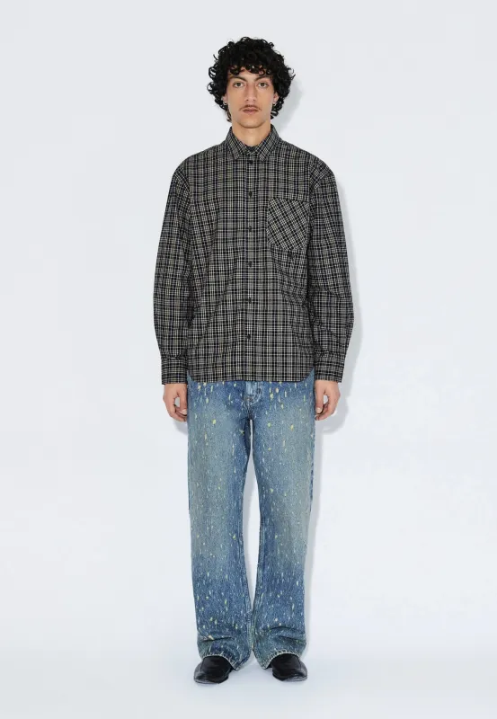 Wes Shirt - Black Summer Check made by Dr. Denim