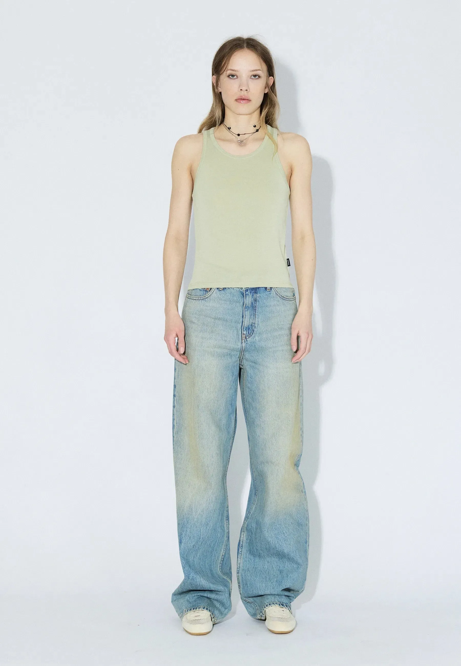 Mella Top - Lt Green Mono sold by Dr. Denim