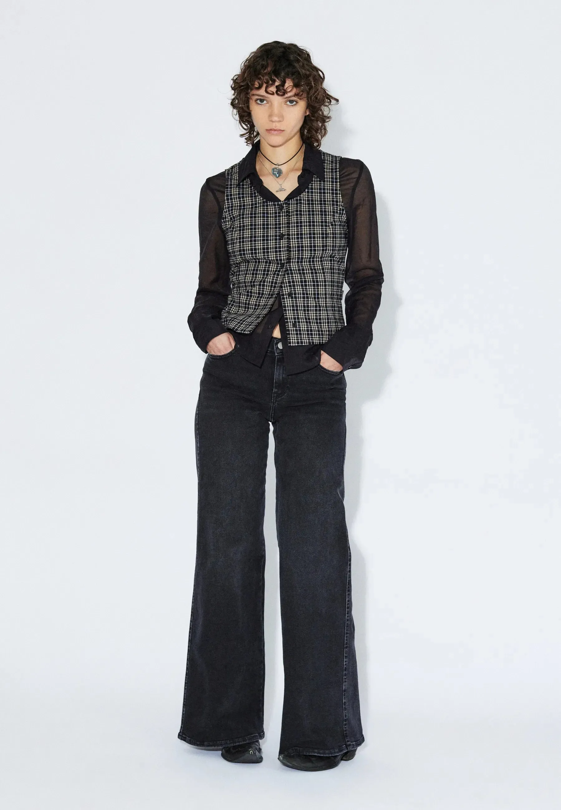 Zola Top - Black Summer Check sold by Dr. Denim product image thumbnail 2