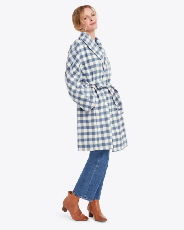 Shawl Collar Belted Coat in Gingham sold by Draper James