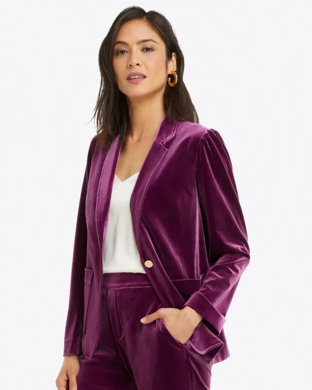 Blazer in Crimson Velvet sold by Draper James
