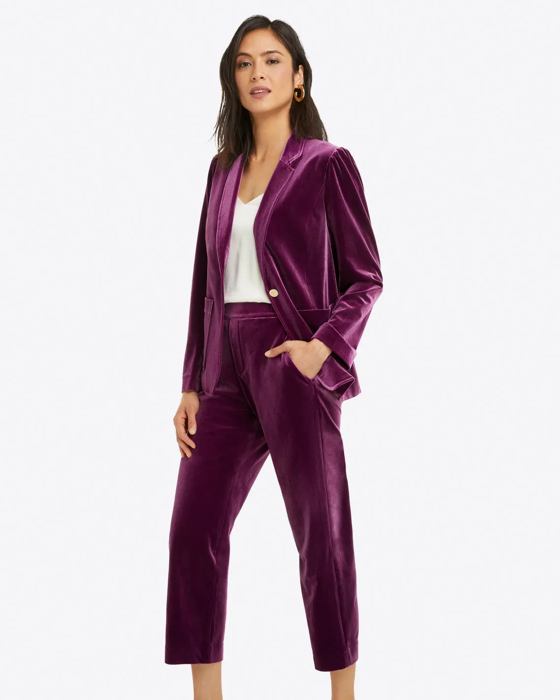 Blazer in Crimson Velvet sold by Draper James product image thumbnail 3