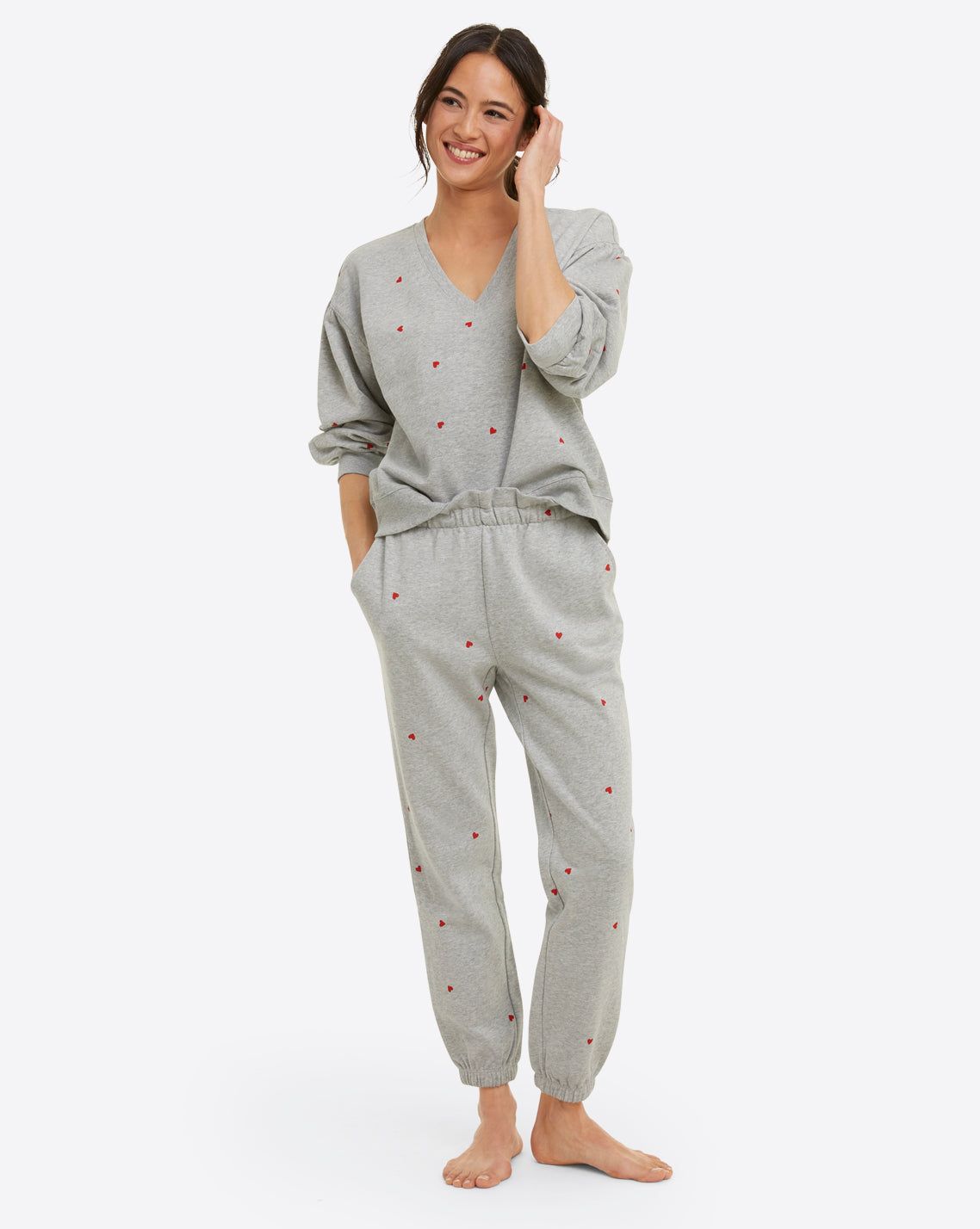 Bobbie Sweatpants in Printed Hearts sold by Draper James product image thumbnail 4