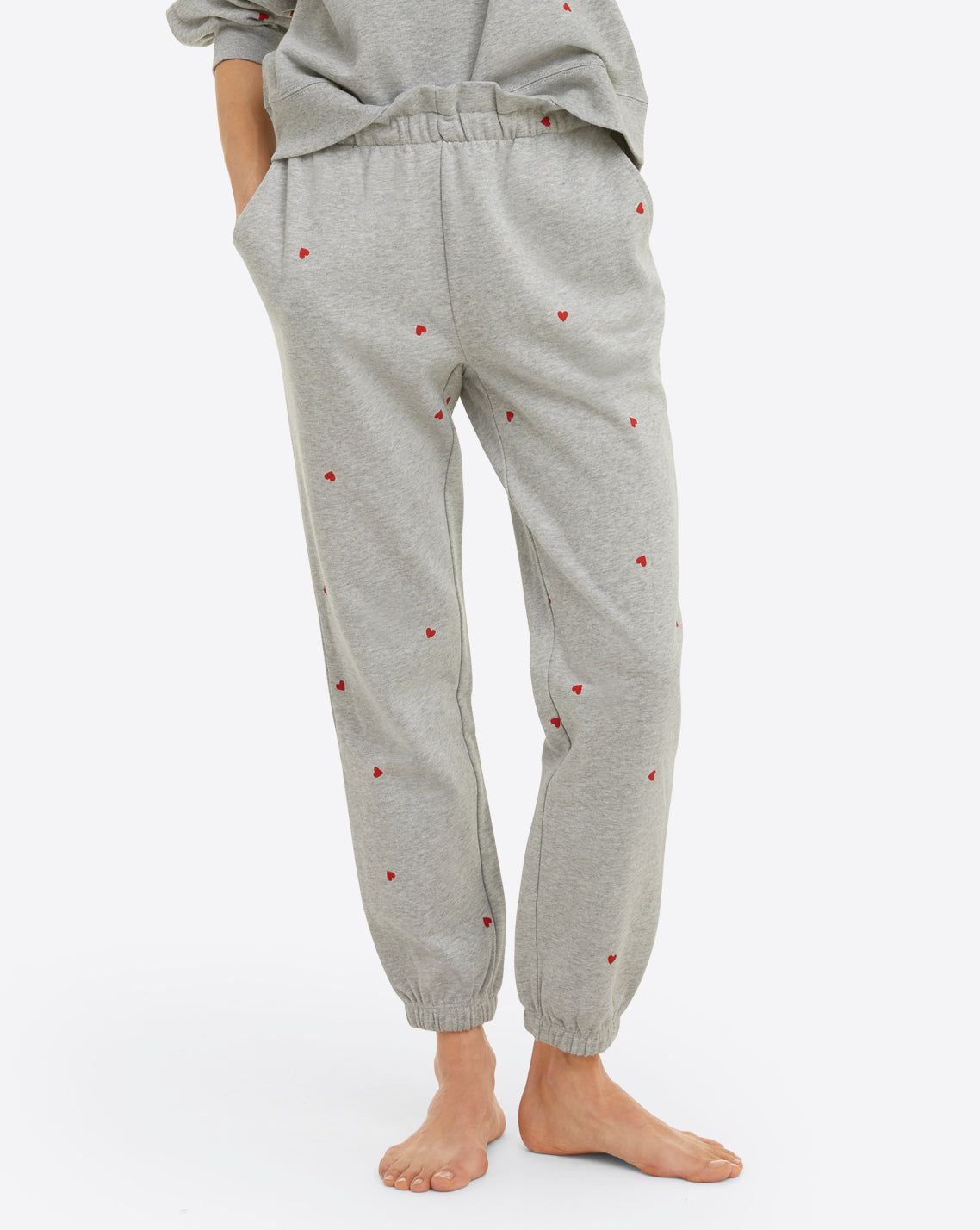 Bobbie Sweatpants in Printed Hearts sold by Draper James