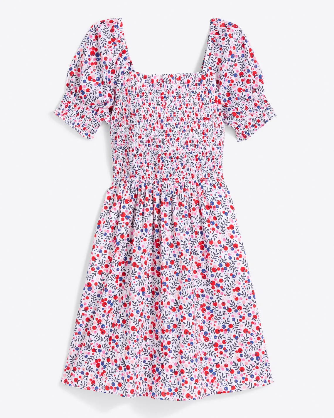 Cam Smocked Dress in Berry Print sold by Draper James product image thumbnail 2