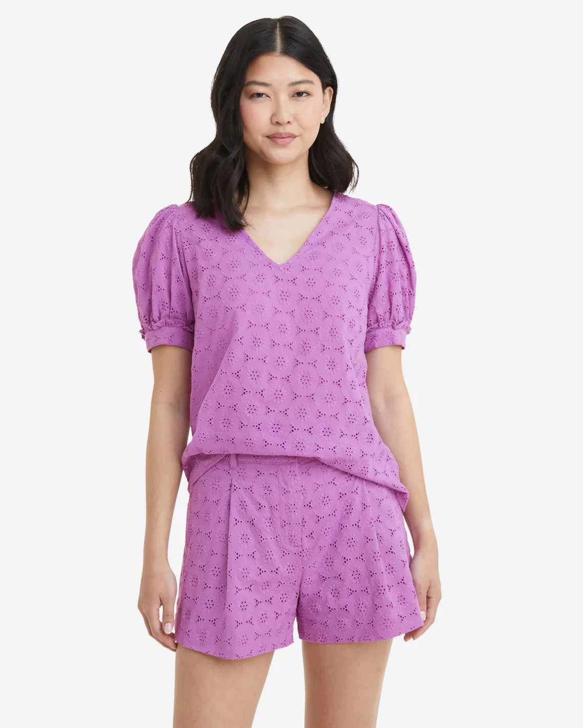 Woven Shorts in Eyelet sold by Draper James