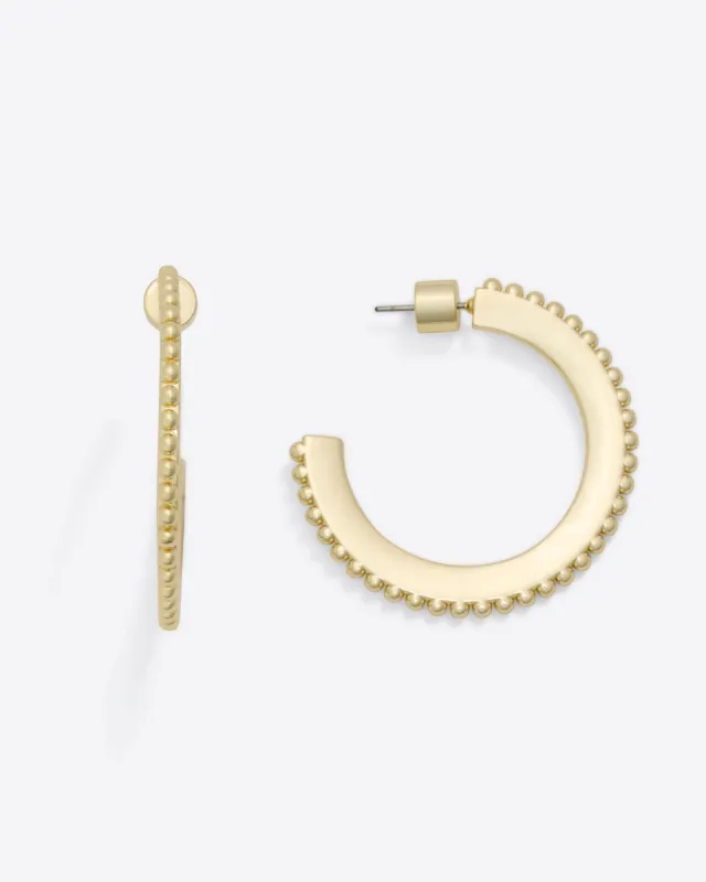 Gold Bead Hoop sold by Draper James