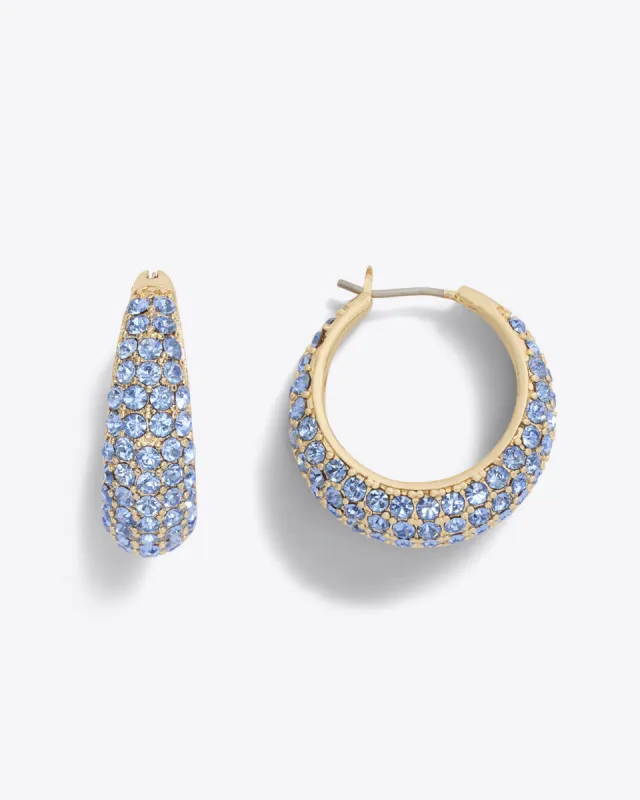 Pave Ombre Tapered Hoops sold by Draper James