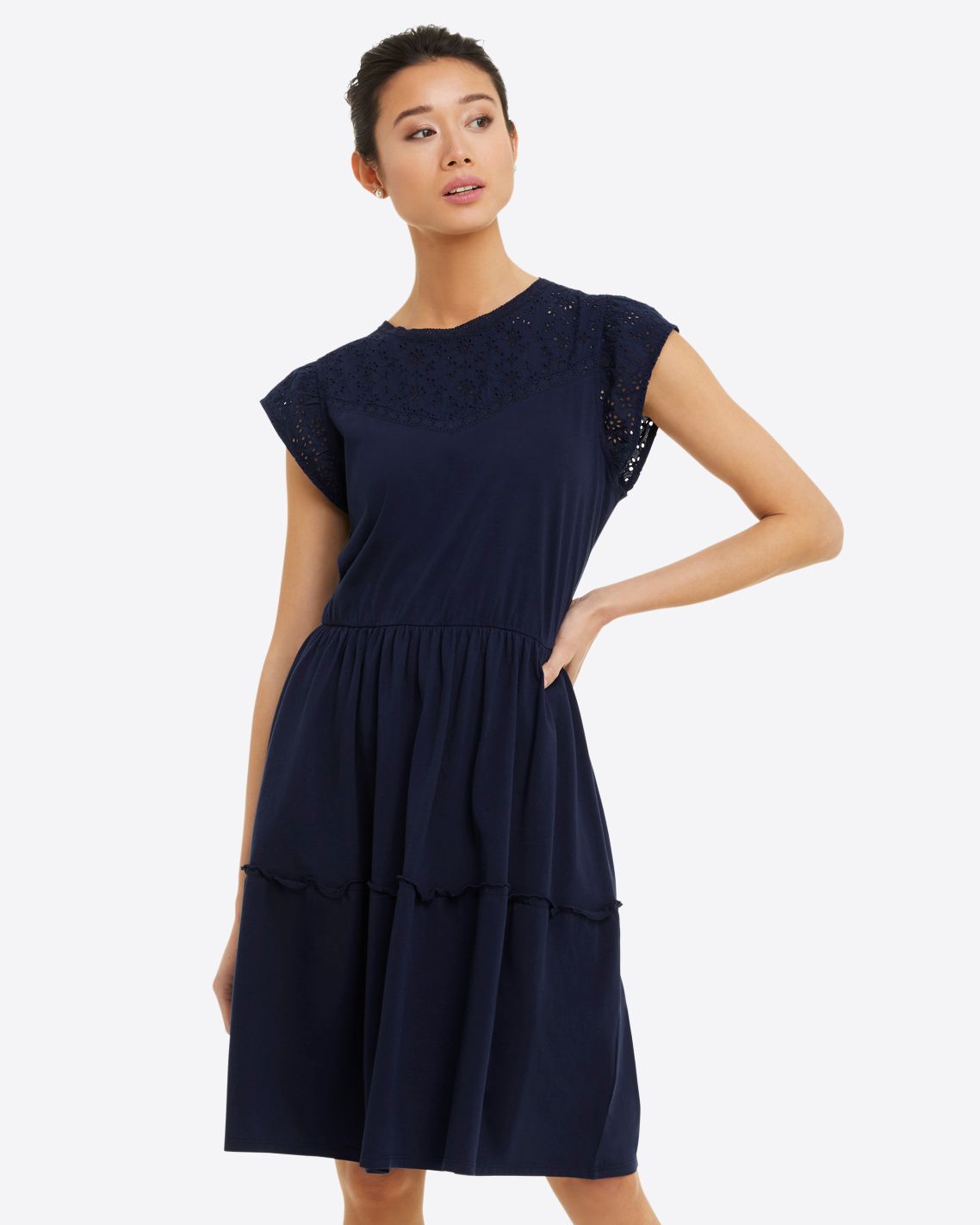 Knit Eyelet Dress sold by Draper James