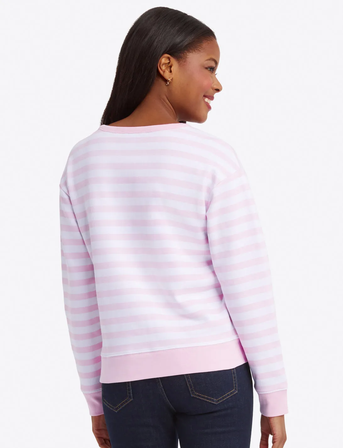 Kelsea Sweatshirt in Awning Stripe sold by Draper James product image thumbnail 4