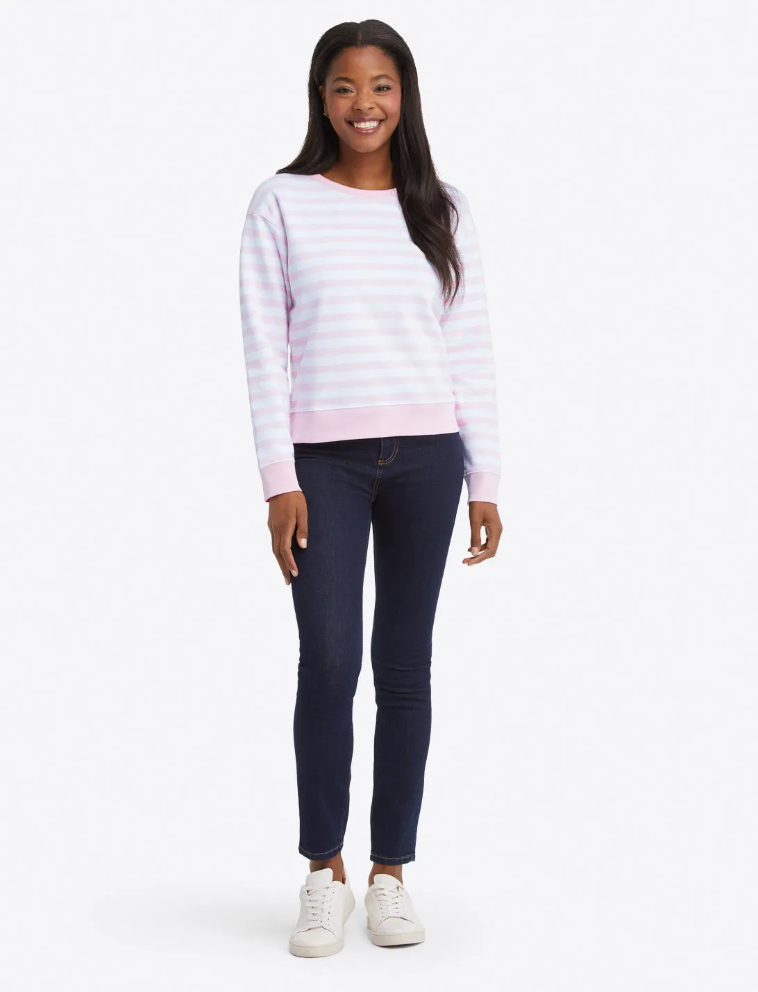 Kelsea Sweatshirt in Awning Stripe sold by Draper James product image thumbnail 2