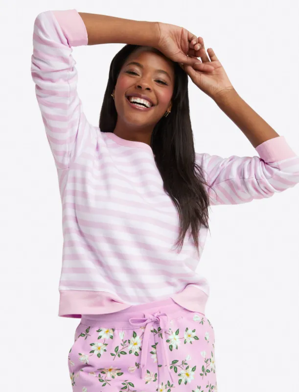 Kelsea Sweatshirt in Awning Stripe sold by Draper James
