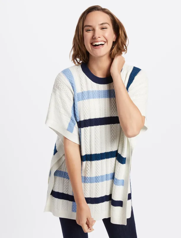 Windowpane Cable Cape sold by Draper James