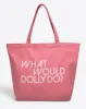 What Would Dolly Do Pink Canvas Tote sold by Draper James