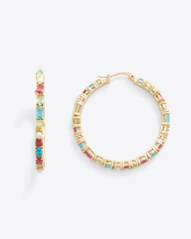 Mixed Gem Hoops sold by Draper James