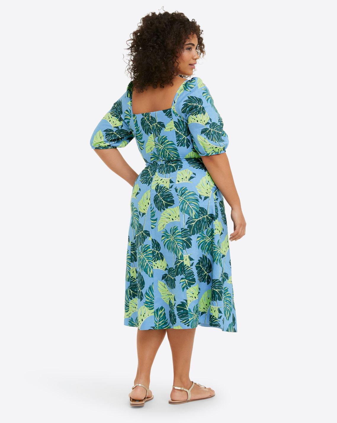June Dress in Monstera Floral sold by Draper James product image thumbnail 3