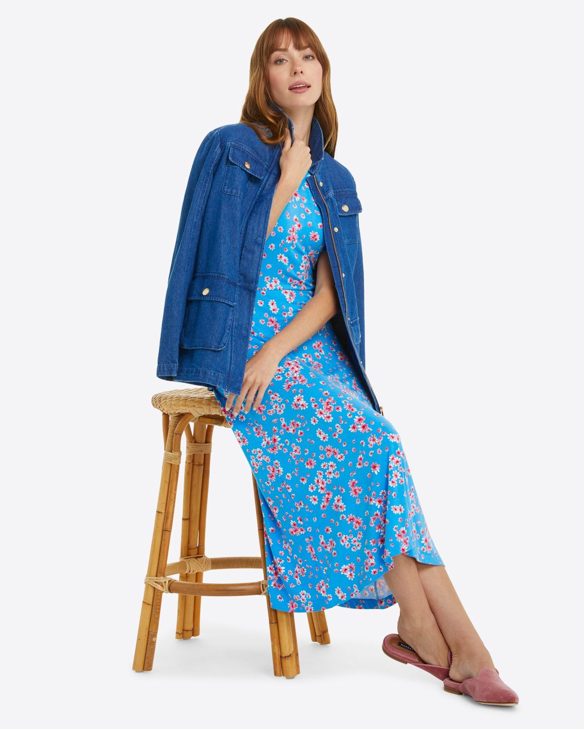 Tammy T-Shirt Dress in Daisy sold by Draper James product image thumbnail 3