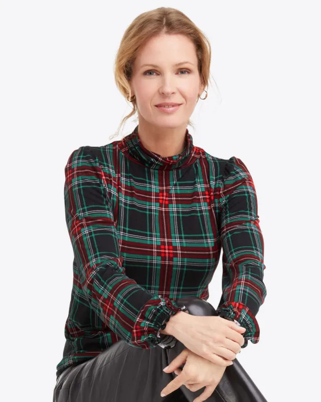 Knit Turtleneck in Georgia Plaid sold by Draper James