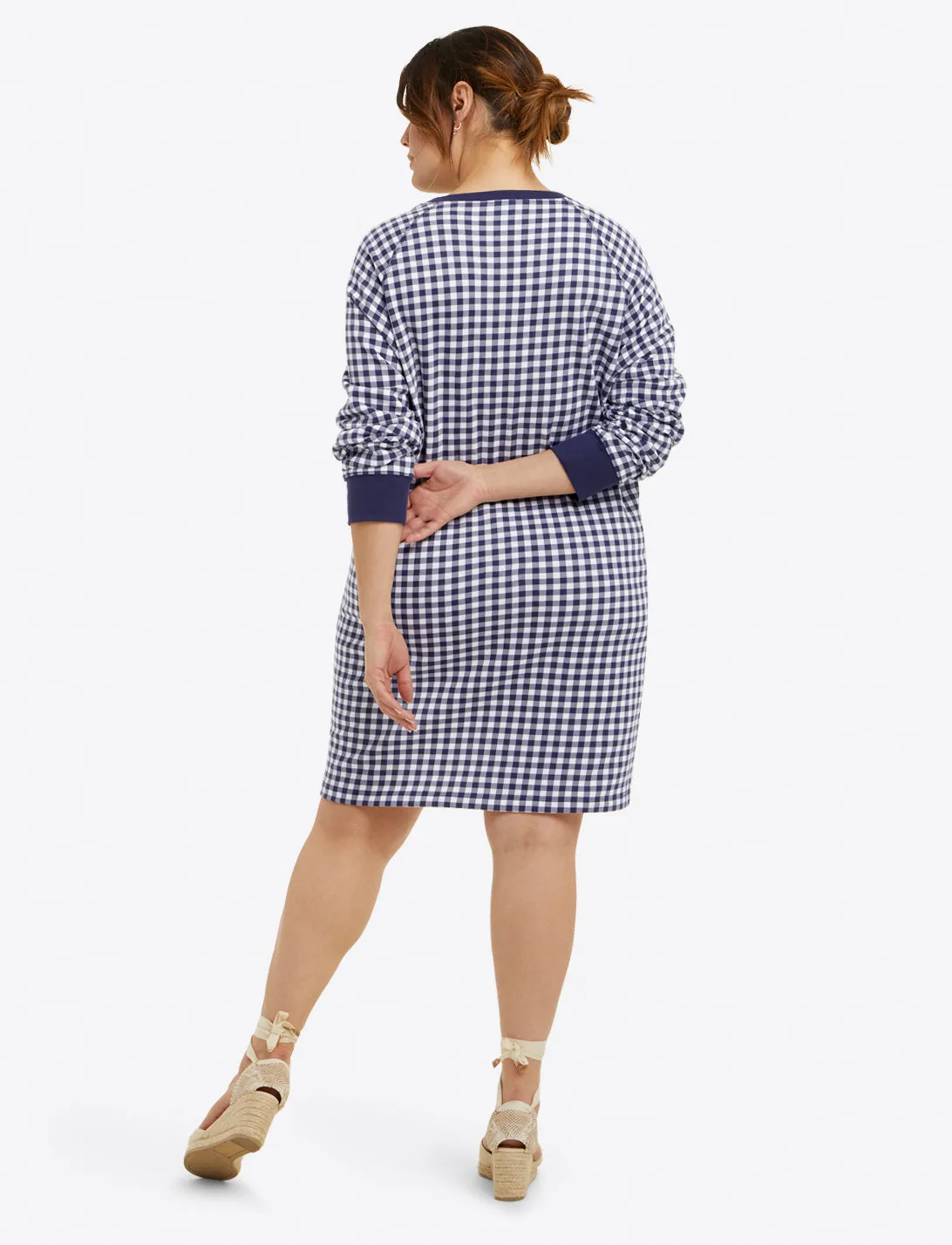 Natalie Sweatshirt Dress in Gingham sold by Draper James product image thumbnail 5