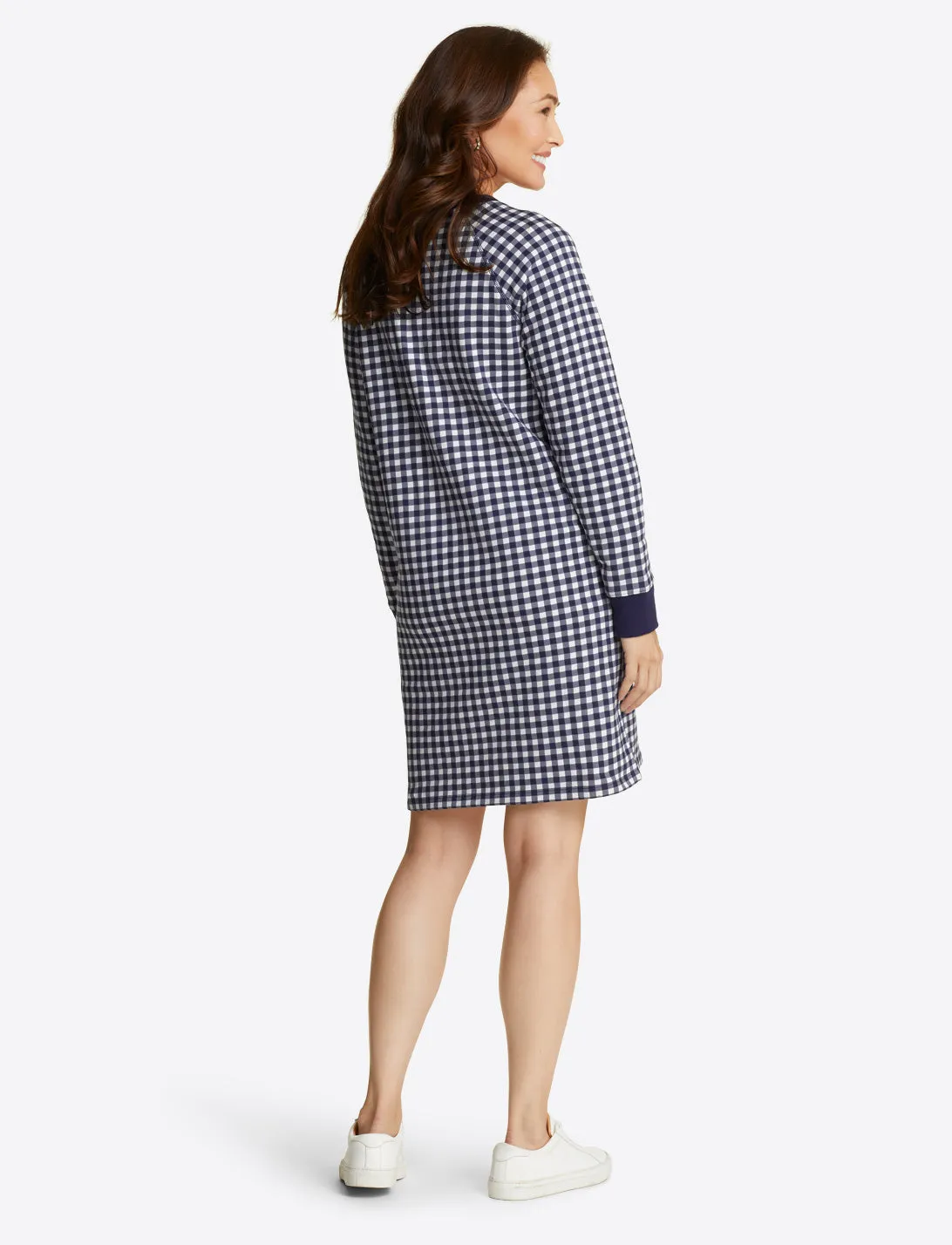 Natalie Sweatshirt Dress in Gingham sold by Draper James product image thumbnail 4