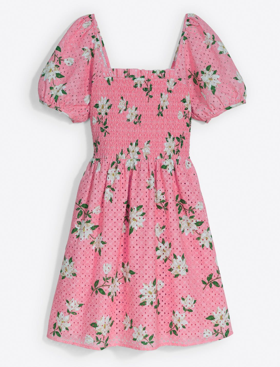 Puff Sleeve Babydoll Dress in Magnolia sold by Draper James product image thumbnail 2