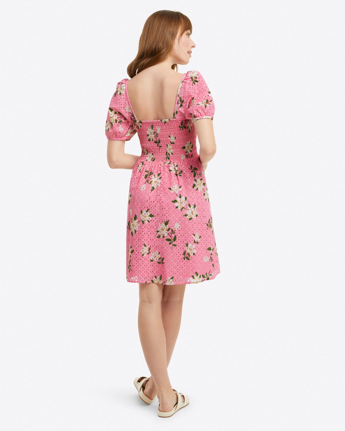 Puff Sleeve Babydoll Dress in Magnolia sold by Draper James product image thumbnail 5