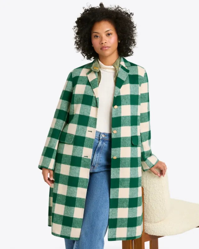 Gingham Wool Coat sold by Draper James