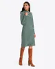 Elsie Turtleneck Dress in Green Stripe sold by Draper James