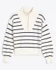 Striped Quarter Zip Sweater in Mariner Stripe sold by Draper James