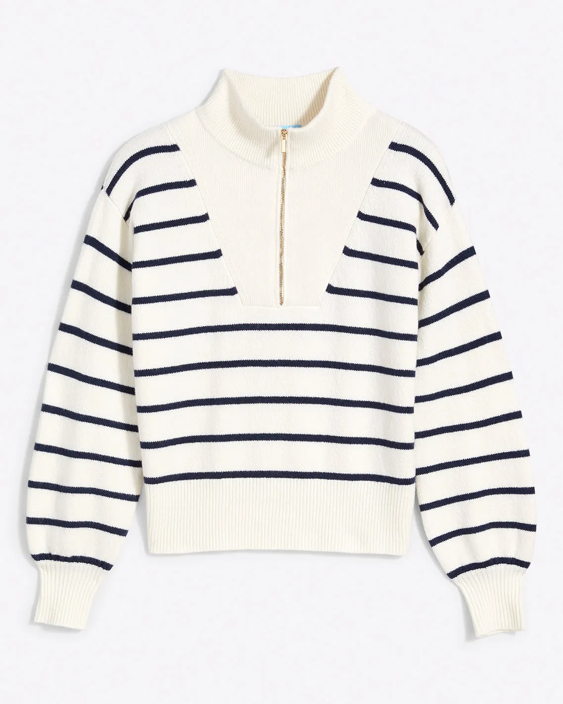 Quarter Zip Sweater in Mariner Stripe sold by Draper James product image thumbnail 4