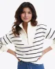 Striped Quarter Zip Sweater in Mariner Stripe sold by Draper James