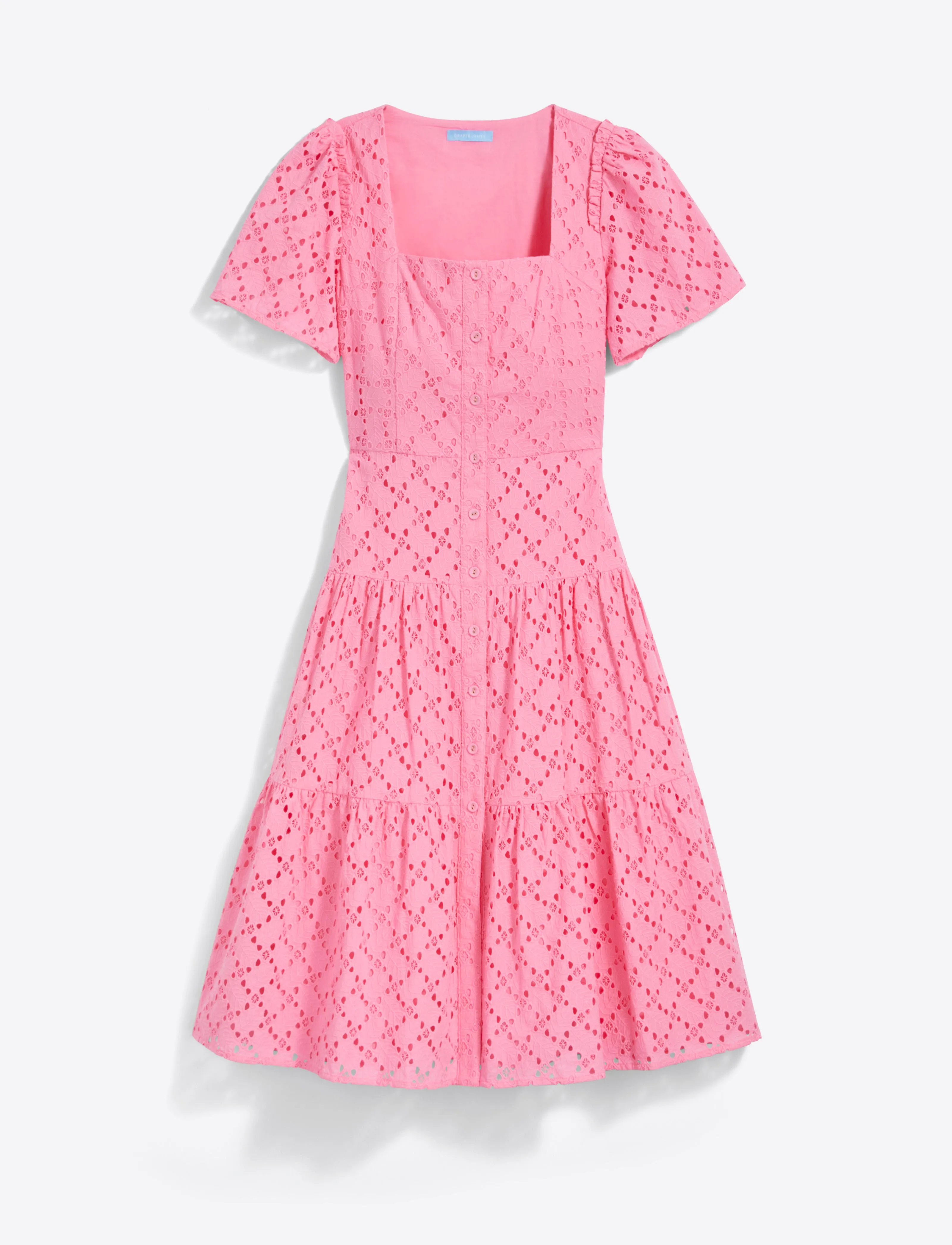 Caitlyn Midi Dress in Eyelet sold by Draper James product image thumbnail 4
