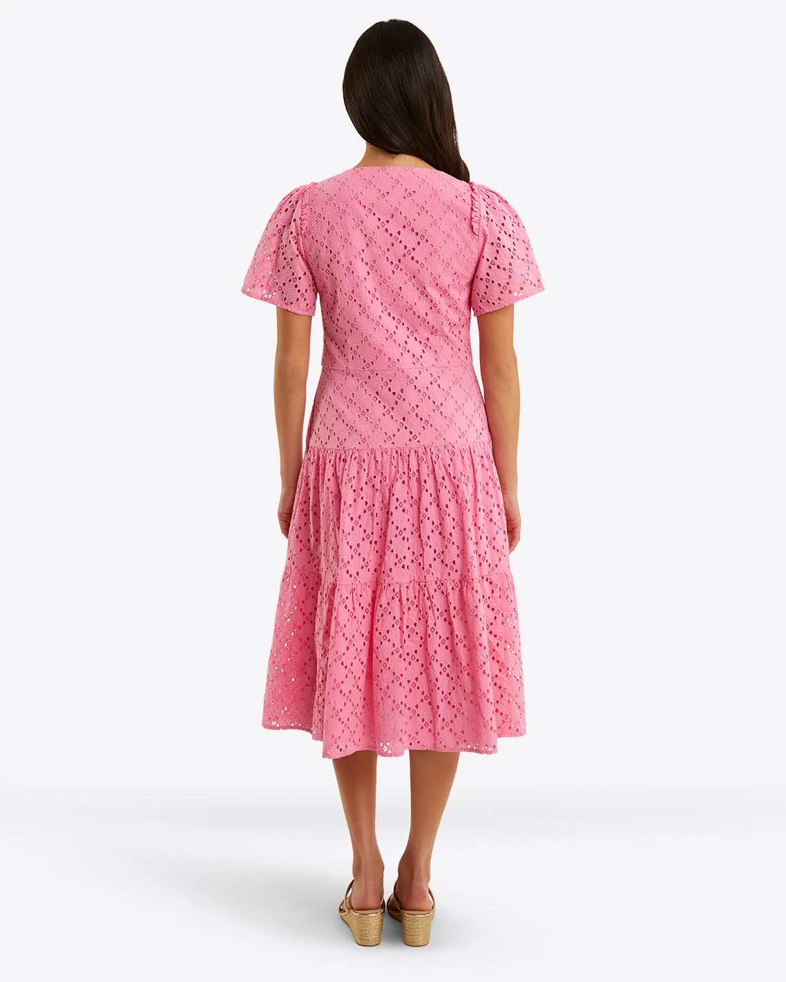 Caitlyn Midi Dress in Eyelet sold by Draper James product image thumbnail 2