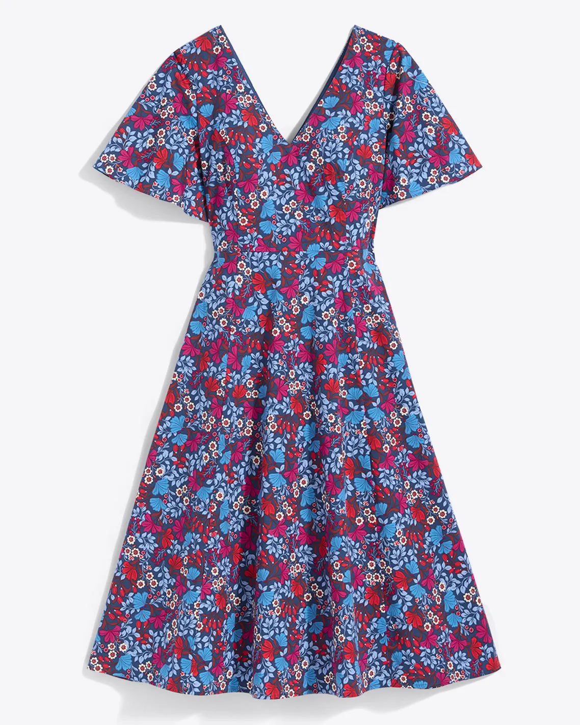 Vivienne Love Circle Midi Dress in Stretch Poplin sold by Draper James product image thumbnail 3