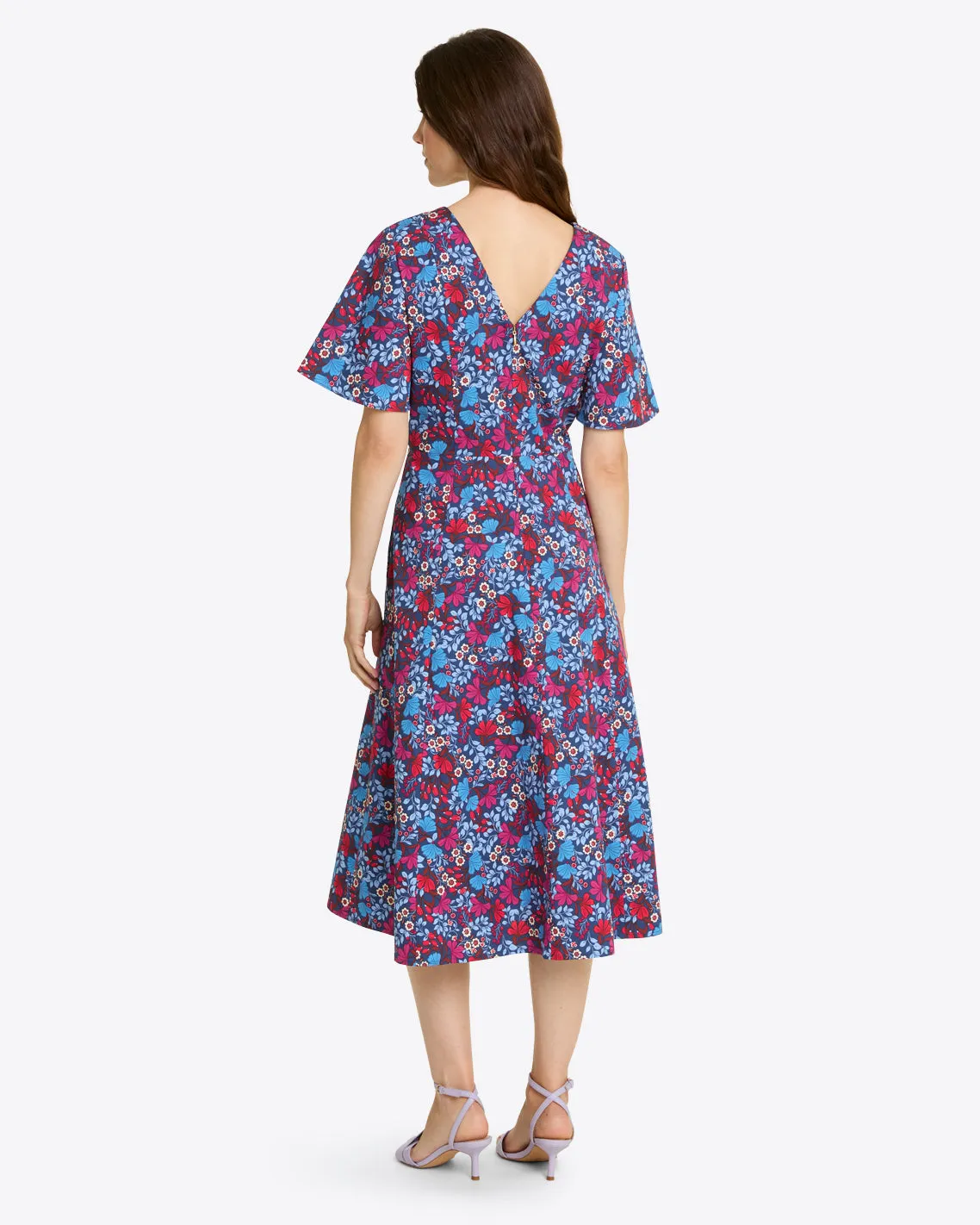 Vivienne Love Circle Midi Dress in Stretch Poplin sold by Draper James product image thumbnail 2