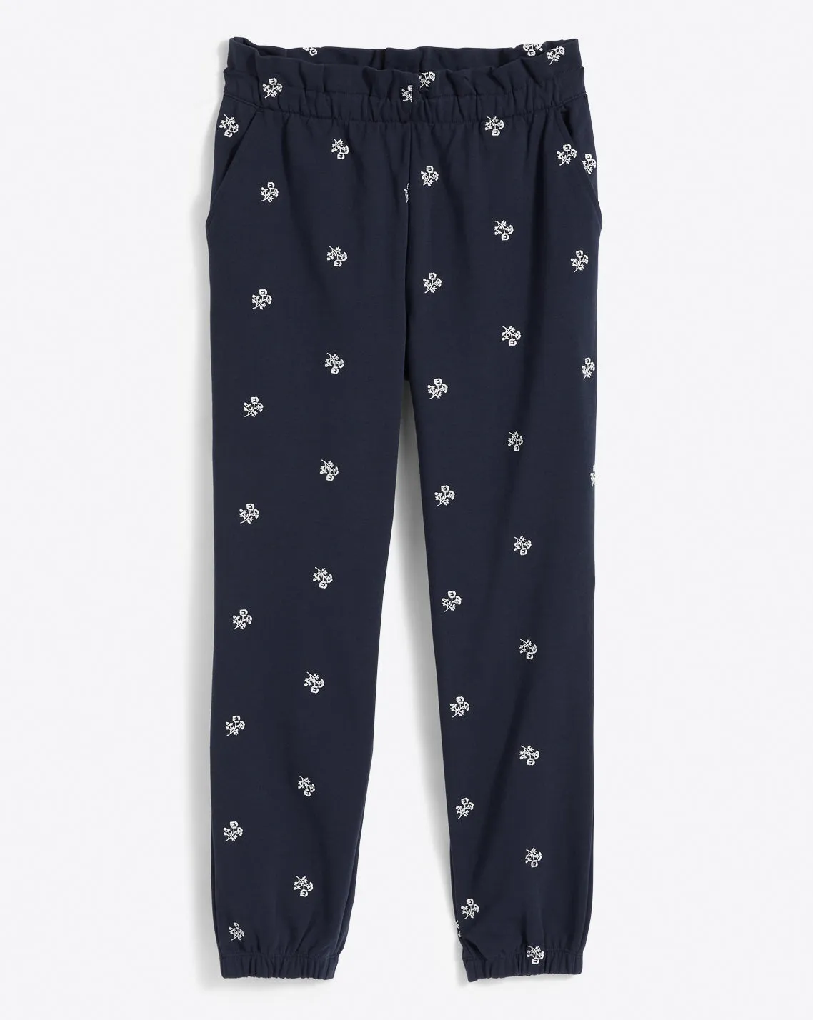 Bobbie Sweatpants in Navy Embroidered Viola sold by Draper James product image thumbnail 2