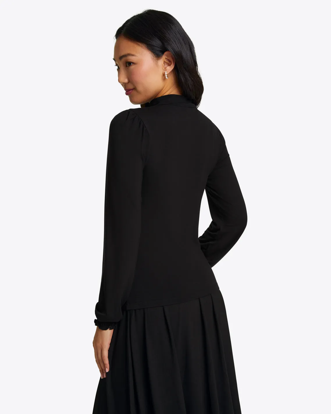 Knit Turtleneck in Black sold by Draper James product image thumbnail 3