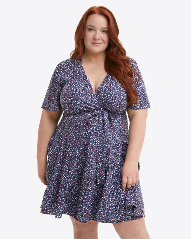 Wendy Wrap Dress in Wildflower Ditsy sold by Draper James