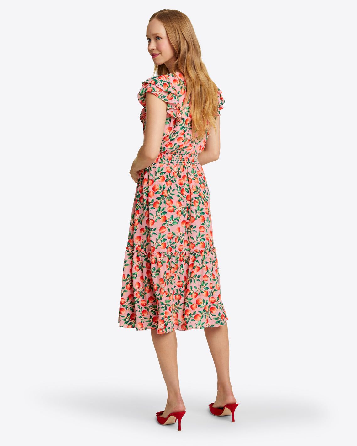 Marie Midi Dress in Apple Blossom Floral sold by Draper James product image thumbnail 4
