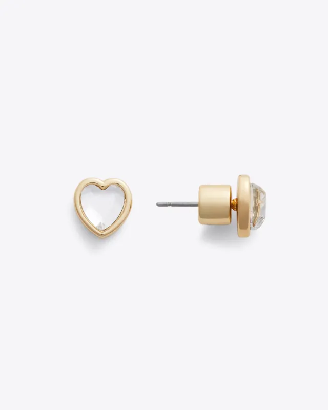 Heart Studs in Magnolia White sold by Draper James