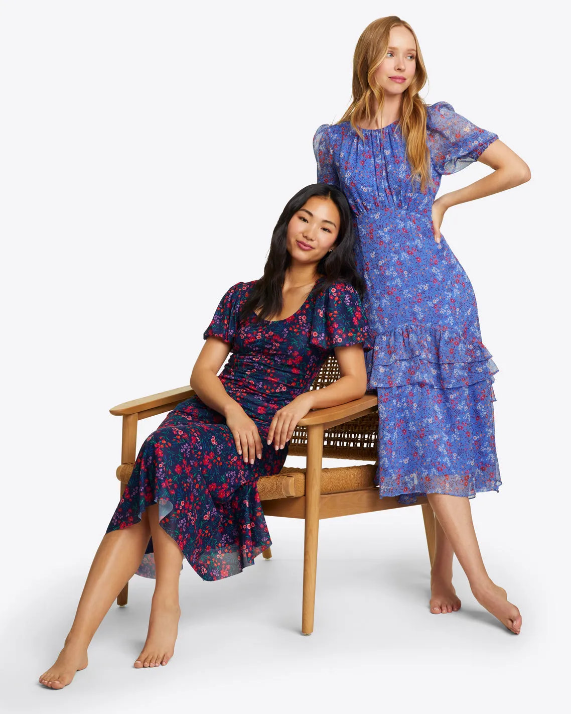 Mindy Midi Dress in Twilight Floral sold by Draper James product image thumbnail 4