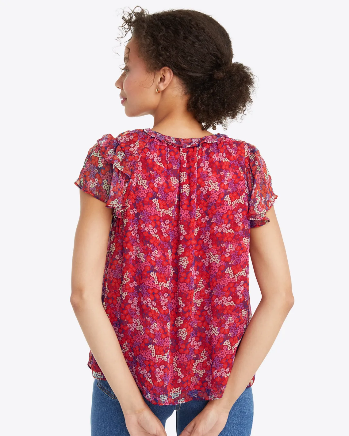 Maybelle Top in Garden Mum sold by Draper James product image thumbnail 3